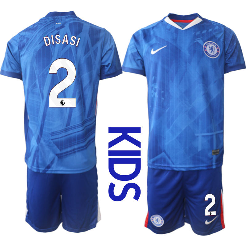 Youth 2025-2026 Club Chelsea FC home Blue #2 Soccer Jersey